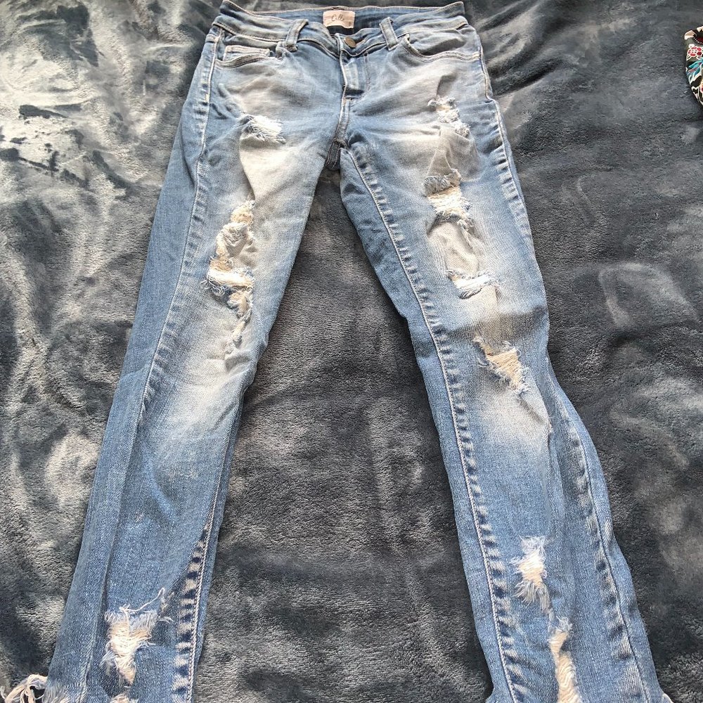 Cello Distressed Skinny Jeans